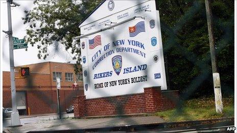 City of New York Rikers Island Correction Department facility, 16 May, 2011