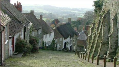 Gold Hill in Shaftesbury