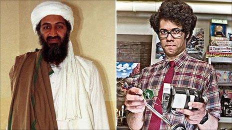 Bin Laden and a character from The IT Crowd