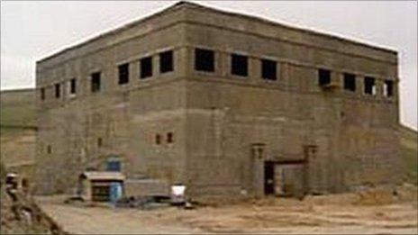 Undated photo released by CIA of alleged nuclear reactor under construction in eastern Syria