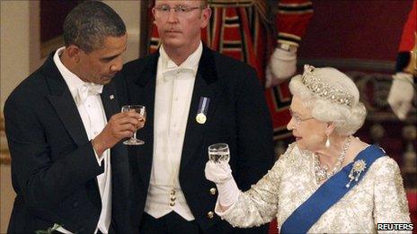 Barack Obama with the Queen