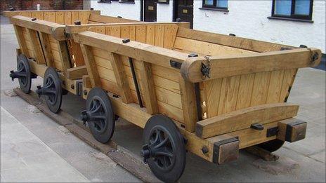 Replica wagon from Cheltenham tram road