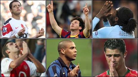 Javier Hernandez, Lionel Messi, Emmanuel Adebayor, Cristiano Ronaldo, Ronaldo, Edu