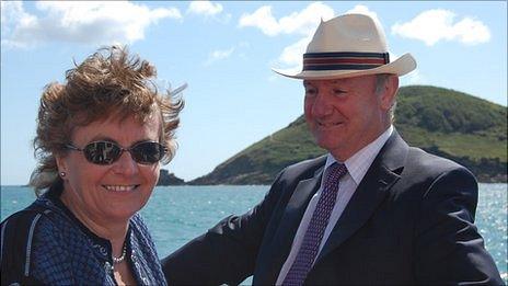 Guernsey's Lieutenant Governor Peter Walker and his wife Lynda Walker