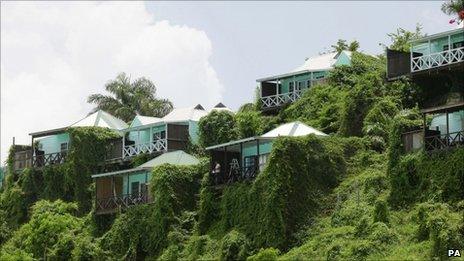 General views of the holiday cottages at the Cocos Hotel and Resort