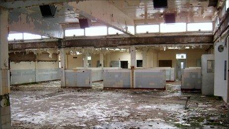 Main kitchen in the former North Wales Hospital