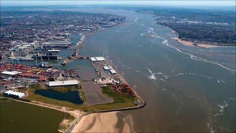 Mersey Ports aerial shot