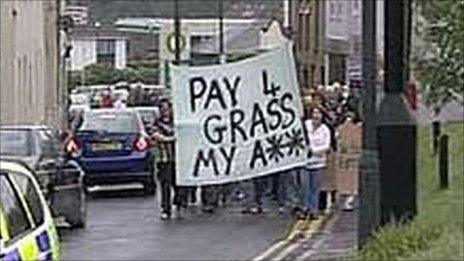 Grass cutting protest in Cinderford