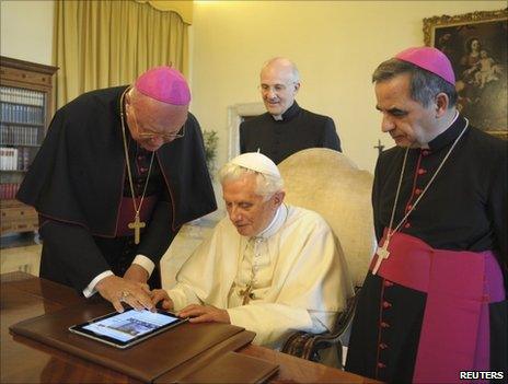 Pope Benedict launches the Vatican's new news and information portal, 28 June