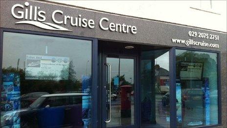 Gill's Cruise Centre's premises in Cardiff