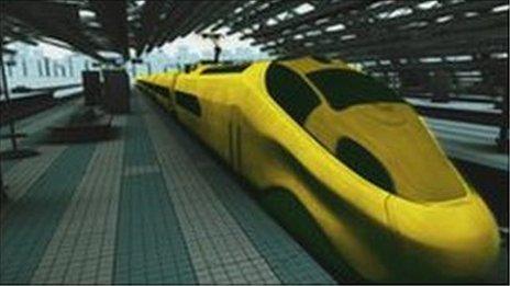 Concept image of high-speed train