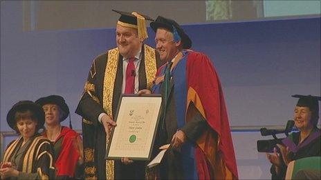 BBC presenter, Harry Gration receives degree at Leeds Metropolitan University