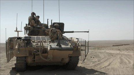 Warrior armoured vehicle