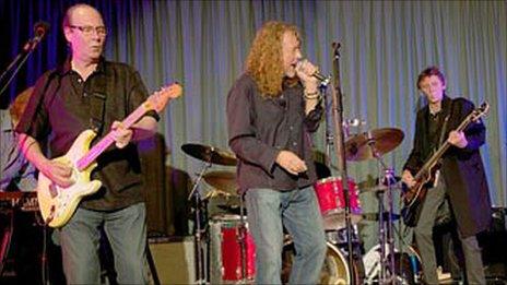 Robert Plant performs at gig in Monmouth