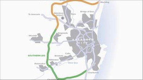 Aberdeen bypass map