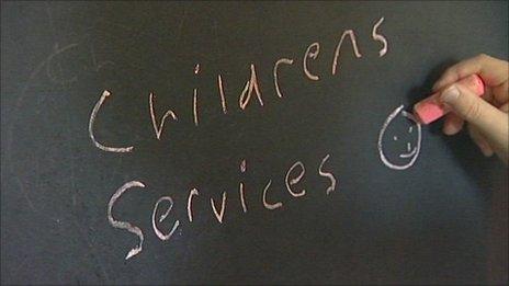 Children's services on blackboard
