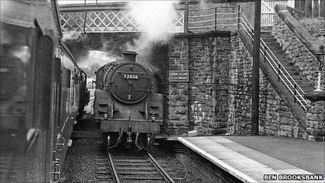 Knighton station in 1962