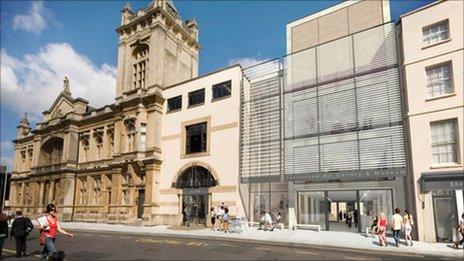An artist's impression of how the Cheltenham Art Gallery and Museum will look after the work