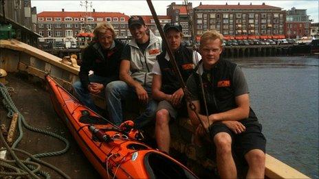 Suffolk kayakers in Holland