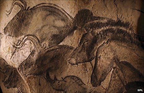 Paintings at Chavet cave, France SPL