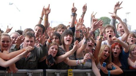 Fans at Reading Festival