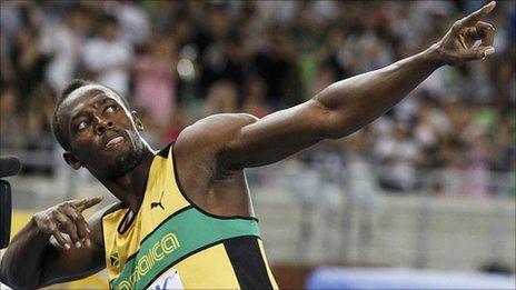 Usain Bolt won the 200m in Daegu