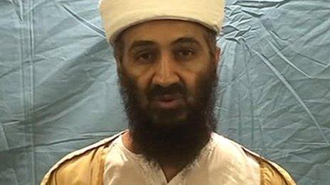 A video still of Osama Bin Laden, released by the US Department of Defence(DoD)