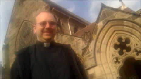Father Chris Matthews at Shrewsbury Cathedral