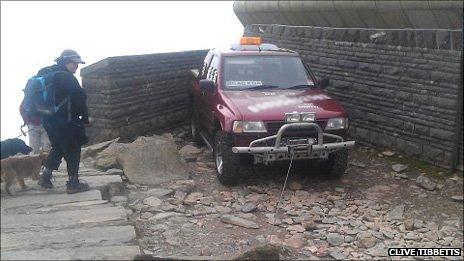The vehicle was found parked next to the summit visitors' centre