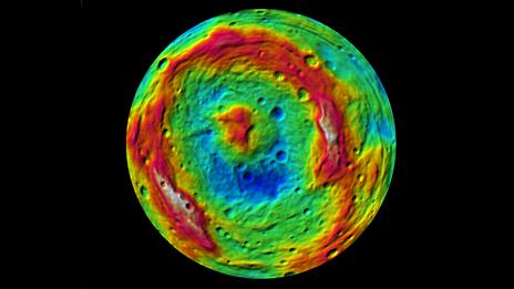 Vesta's south pole