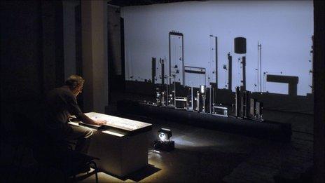 Shadow Orchestra (image from The Sound of Shadows DVD by Jean Martin and Conall Gleeson, published by Wergo)