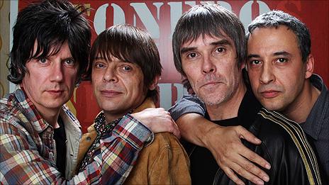 The Stone Roses (l-r: John Squire, Mani, Ian Brown, Reni)