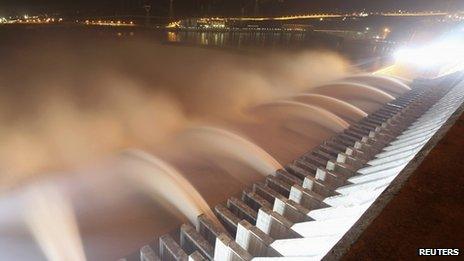 Water from Three Gorges Dam