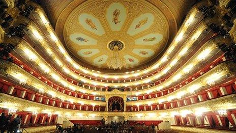 The Bolshoi Theatre's auditorium