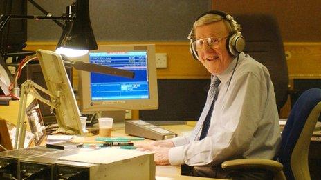 Sir Jimmy Young's last regular Radio 2 show in 2002
