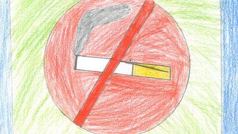 No smoking sign designed by a child