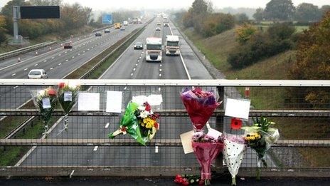 Flowers on M5 bridge