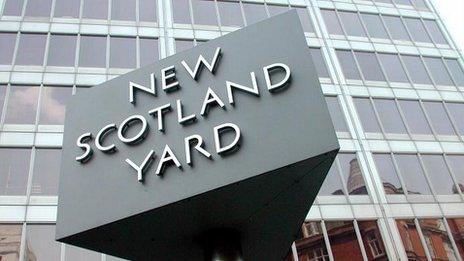 The exterior of Scotland Yard in central London