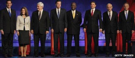 Republican presidential candidates in Michigan on 9 November 2011