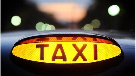 A light on a London taxi