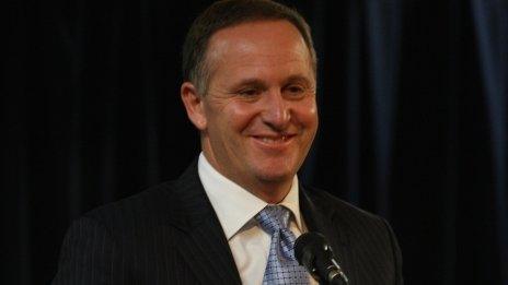 New Zealand Prime Minister John Key speaks during the Hellensville electorate "Meet the Candidates" meeting at Whenuapai Primary Schoolon November 9