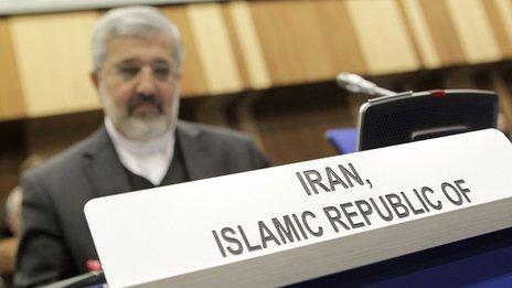 Iranian IAEA envoy Ali Ashgar Soltanieh. 18 Nov 2011