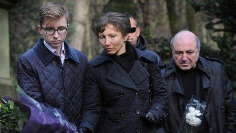 Marina Litvinenko at a ceremony to mark five year's since her husband's death