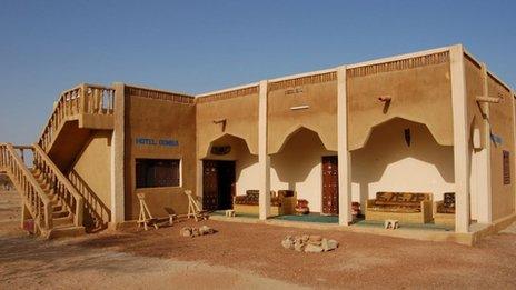 Hotel Dombia in Hombori, Mali, from where two French citizens were abducted