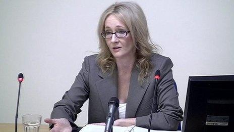 JK Rowling giving evidence