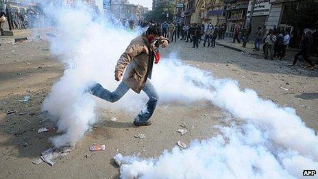Tear gas in Egypt