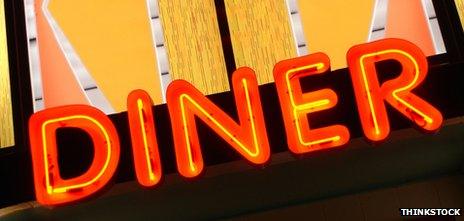 Neon diner sign