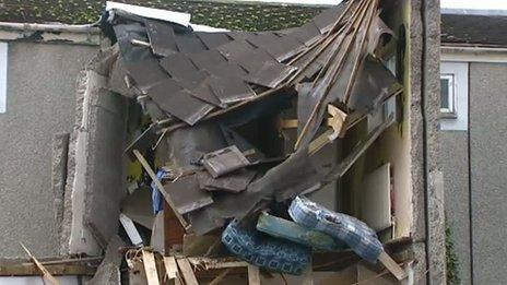 House in Caerphilly damaged by car
