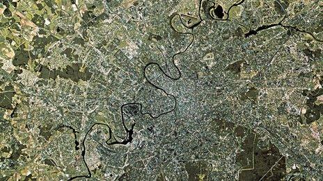 Satellite image of Moscow (Image: Science Photo Library)