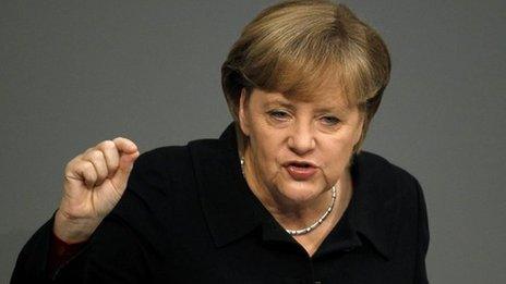 Angela Merkel in Berlin, 2 December 2011